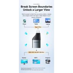 Переходник Essager HDMI F to USB-C M 4K60Hz Фото 3