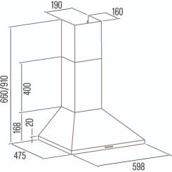 Вытяжка кухонная Cata VK 6000 X Фото 1