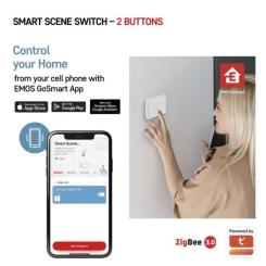 Умный выключатель EMOS H5012 2 buttons ZigBee 3.0 Фото 9