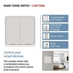 Умный выключатель EMOS H5012 2 buttons ZigBee 3.0 Фото 8