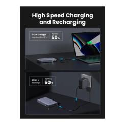 Батарея универсальная Ugreen 20000mAh 100W Two-way Fast Charging Фото 2