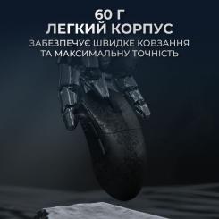 Мышка Ajazz AJ199 Carbon fiber Wireless/Bluetooth/USB Black Фото 10