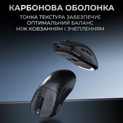 Мышка Ajazz AJ199 Carbon fiber Wireless/Bluetooth/USB Black Фото 8