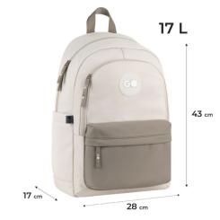 Рюкзак школьный GoPack Education Teens 141L бежевий, коричневий Фото 11