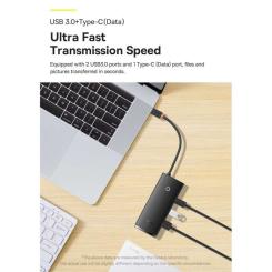 Переходник Baseus USB to 1xRJ45 100Mbps black Фото 7