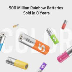 Батарейка CUKTECH AA rainbow alkaline battery * 24 Фото 5