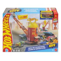 Автотрек Hot Wheels City Пожарно-спасательная суперстанция Фото 5