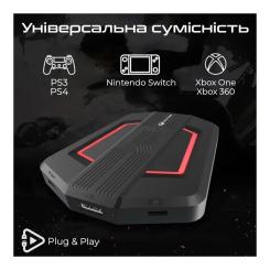 Концентратор Meetion USB-C 6-in-1 3xUSB + 2xUSB-C + 3.5mm black Фото 2