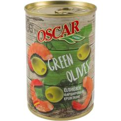Овощная консервация Oscar foods Оливки фаршированные креветками 300 г Фото