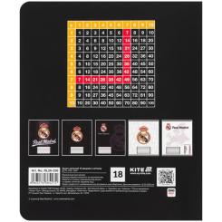 Тетрадь Kite Real Madrid, 18 аркушів, клітинка Фото 3