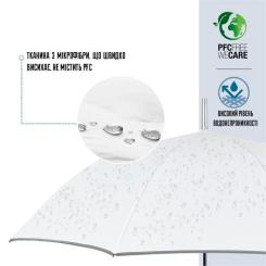 Зонт Perletti Reflecting тростина, з системою антивітер, біла Фото 6