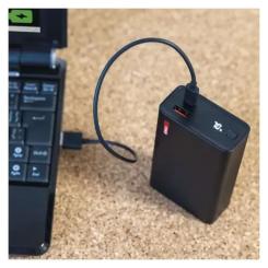 Батарея универсальная EMOS 20000mAh NTBF20, 65W, Pass-through, black Фото 11