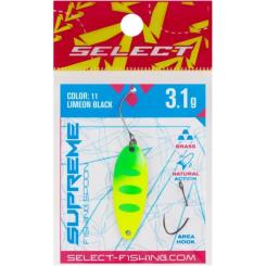 Блесна Select Supreme 3.1g 34mm 11 LimeON Black Фото 1