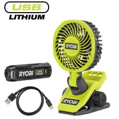 Вентилятор Ryobi USB Lithium RCF4-120G Фото