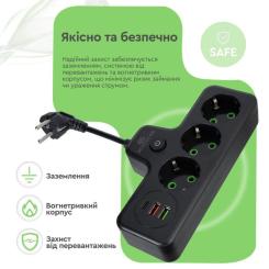 Сетевой фильтр питания XoKo XK-SPW-3-2-1-BK Фото 7