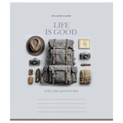 Тетрадь Школярик Life is good 60 аркушів клітинка Фото 1