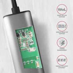 Переходник AXAGON USB-C to RJ45 Ethernet 2500Mbps gray Фото 8