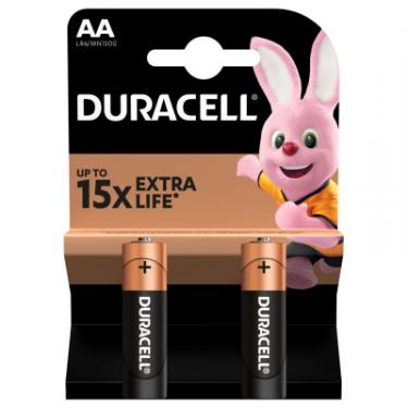 Батарейка Duracell AA лужні 2 шт. в упаковці Фото 1