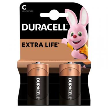 Батарейка Duracell C лужна 2шт. в упаковці Фото 1