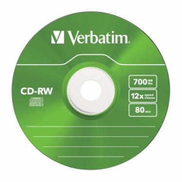 Диск CD Verbatim CD-RW 700Mb 12X SlimBox 5шт Color Фото 4