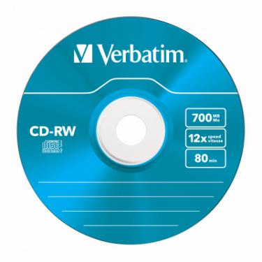Диск CD Verbatim CD-RW 700Mb 12X SlimBox 5шт Color Фото 5