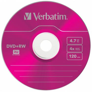 Диск DVD Verbatim 4.7Gb 4x SlimCase 5шт Color Фото 3