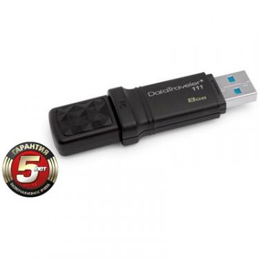 USB флеш накопитель Kingston 8Gb DataTraveler DT111 Black Фото 1