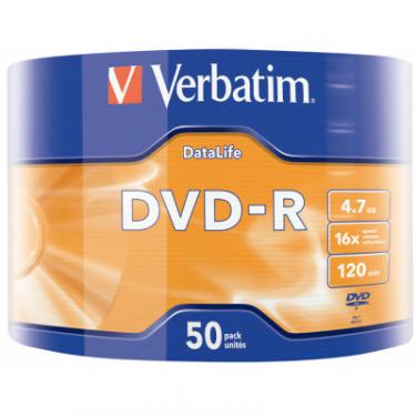 Диск DVD Verbatim 4.7Gb 16X Wrap-box 50pk Extra MATT SILVER Фото 1