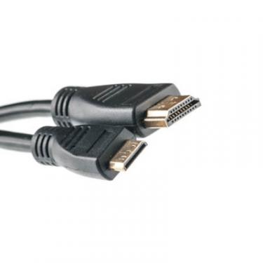 Кабель мультимедийный PowerPlant HDMI A to HDMI C (mini), 0.5m Фото