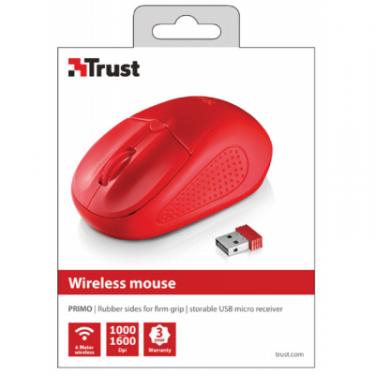 Мышка Trust Primo Wireless Mouse Red Фото 4