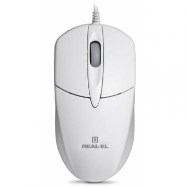 Мышка REAL-EL RM-211, USB, white Фото 1
