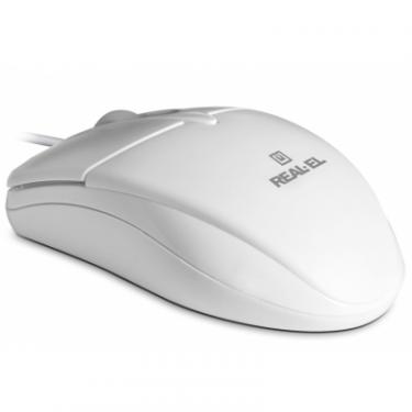 Мышка REAL-EL RM-211, USB, white Фото 2