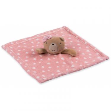 Детское одеяло Luvena Fortuna флисовое с игрушкой-салфеткой, розовое Фото 3