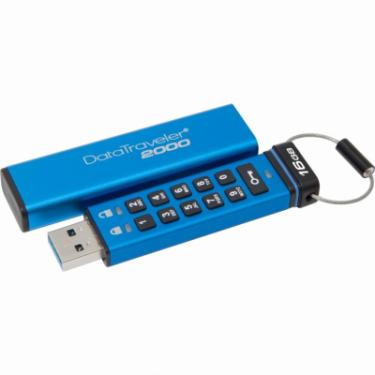 USB флеш накопитель Kingston 32GB DT 2000 Metal Security USB 3.0 Фото