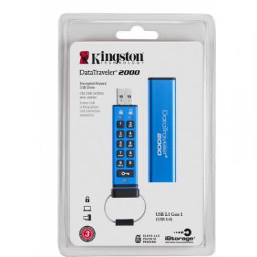 USB флеш накопитель Kingston 32GB DT 2000 Metal Security USB 3.0 Фото 3