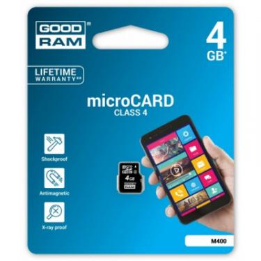 Карта памяти Goodram 4GB microSD Class 4 Фото 1