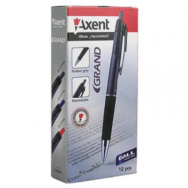 Ручка шариковая Axent retractable Grand, black, 12шт Фото 1