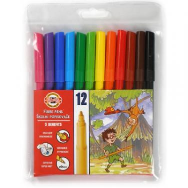 Фломастеры Koh-i-Noor Fibre pens 1002, 12 colors, polyethylene Фото
