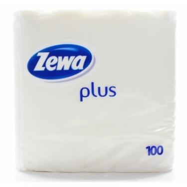 Салфетки столовые Zewa Plus белые 1-слойные 100 шт Фото
