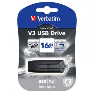 USB флеш накопитель Verbatim 16GB SuperSpeed Grey USB 3.0 Фото 4