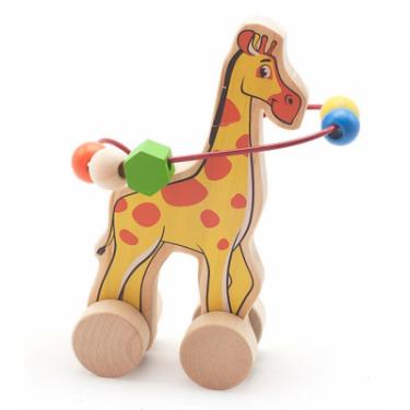 Развивающая игрушка Мир деревянных игрушек Лабиринт-каталка Жираф Фото