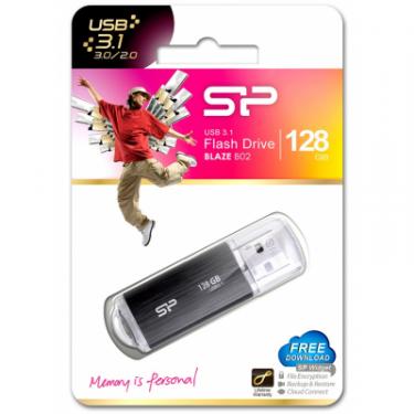 USB флеш накопитель Silicon Power 128GB Blaze B02 Black USB 3.0 Фото 4