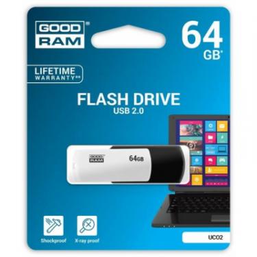 USB флеш накопитель Goodram 64GB UCO2 Colour Black&White USB 2.0 Фото 2