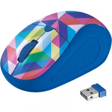 Мышка Trust_акс Primo Wireless Mouse blue geometry Фото