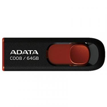 USB флеш накопитель ADATA 64GB C008 Black+Red USB 2.0 Фото