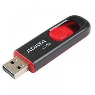 USB флеш накопитель ADATA 64GB C008 Black+Red USB 2.0 Фото 2