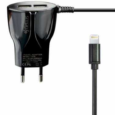 Зарядное устройство Gelius Ultra Edition 2*USB + iPhone 5 2.1A Black 1.2m Фото