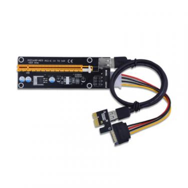 Райзер Dynamode PCI-E x1 to 16x 60cm USB 3.0 Cable SATA to 4Pin ID Фото