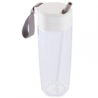 Бутылка для воды XD Modo с трубочкой белая Фото