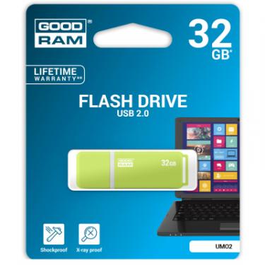 USB флеш накопитель Goodram 32GB UMO2 Orange Green USB 2.0 Фото 5
